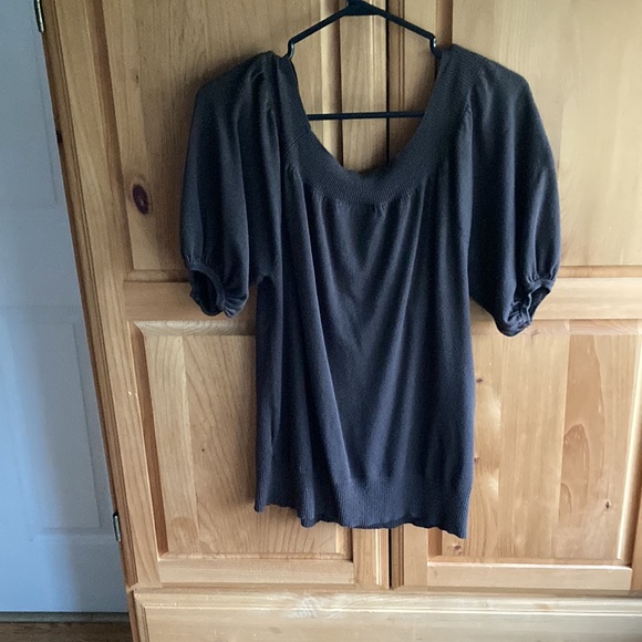 Ricki’s Short Puff Sleeve Sweater Brown - Picture 2 of 3